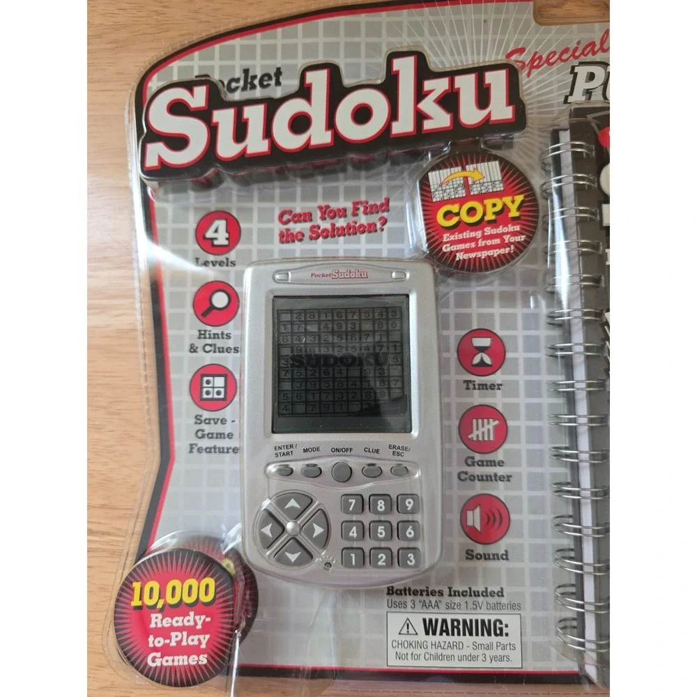 Vintage 2005 Pocket Sudoku Electronic Game Puzzle Book NEW SEALED NOS